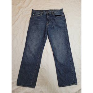 GAP Jeans Loose Straight Premium Denim Blue Jeans Tag & measured Size 36 x 32